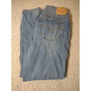 Levi Strauss Boyfriend Jeans Womens Sz 30 Blue Distressed Ripped Knee Grunge
